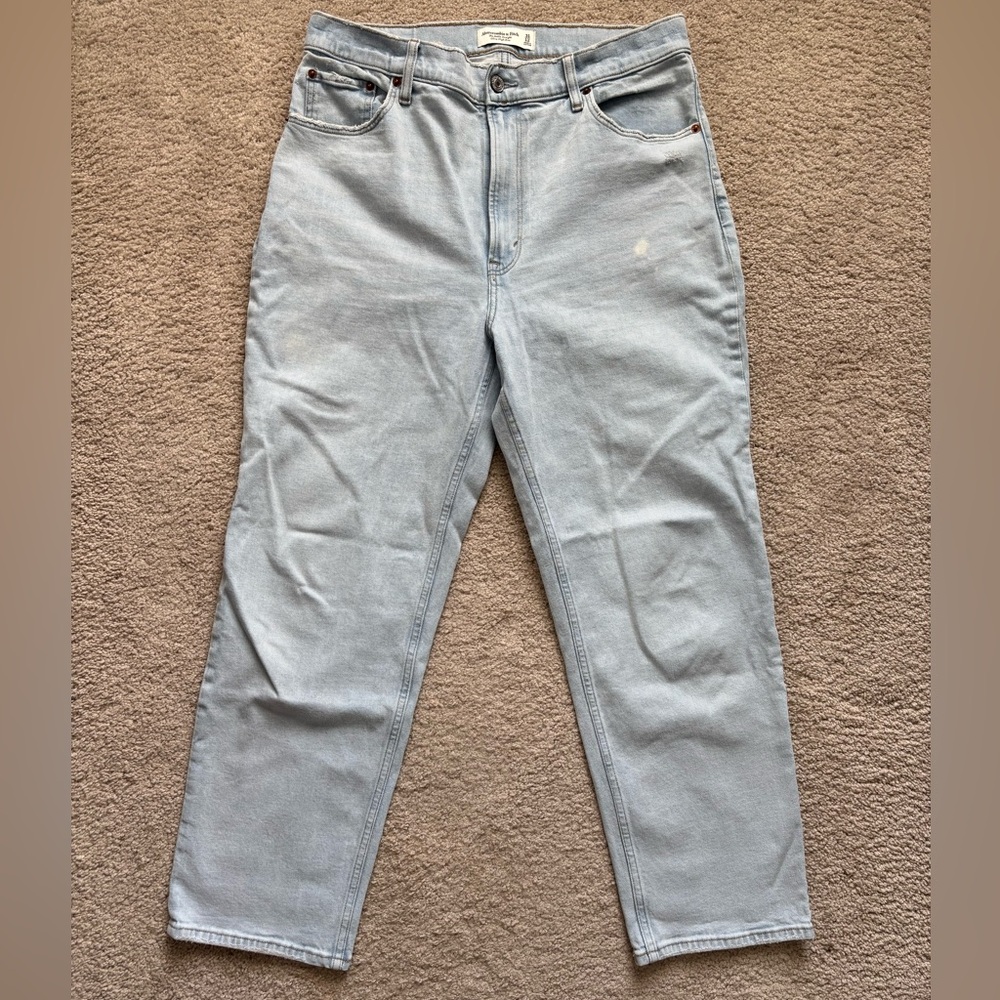 Abercrombie Ankle Straight Ultra High Rise Jeans